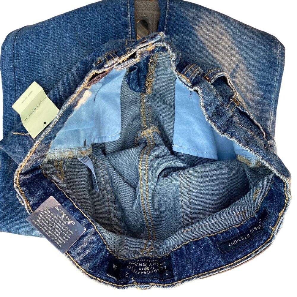Lucky Brand Yorba Linda Girl Classic Straight Blue Jeans Sz 12 Med Wash NWT $42 - Picture 4 of 16